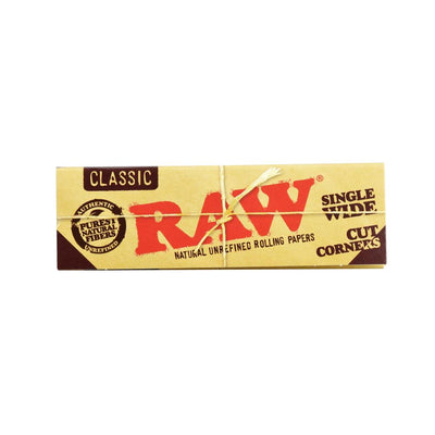 RAW Cut Corners Rolling Papers | Single Wide - Headshop.com