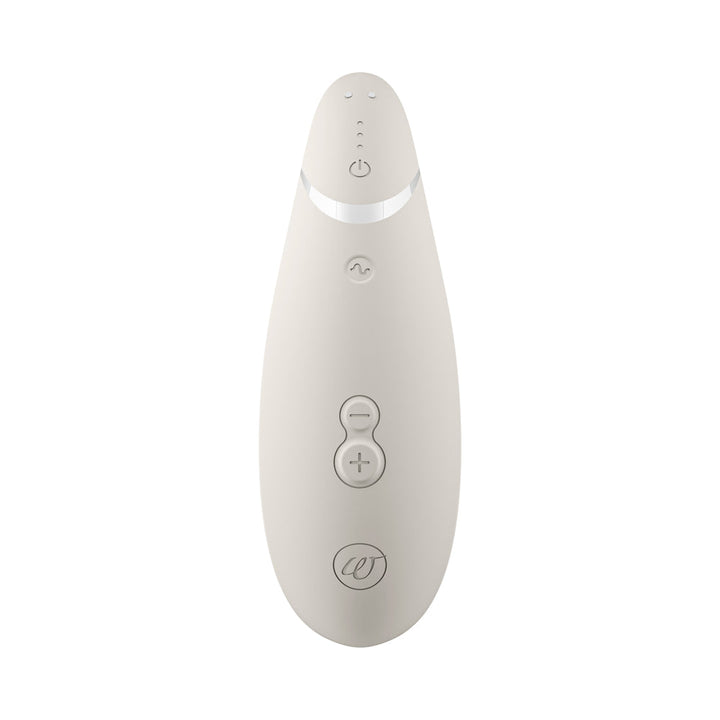 Womanizer Premium 2 Rechargeable Silicone Luxurious Pleasure Air Clitoral Stimulator Warm Gray - Headshop.com