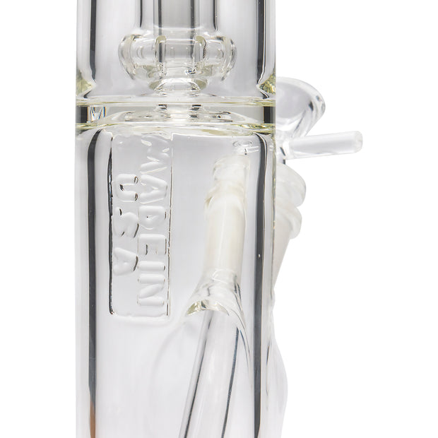 LA Pipes Thick Glass Straight Showerhead Perc Bong - Headshop.com