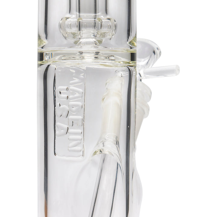LA Pipes Thick Glass Straight Showerhead Perc Bong - Headshop.com