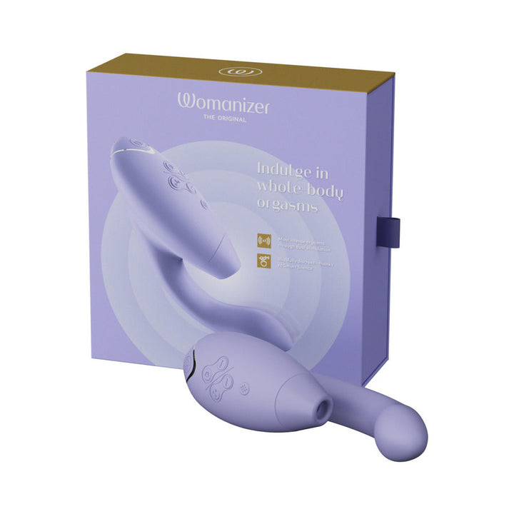 Womanizer Duo 2 Rechargeable Dual Stimulation Pleasure Air and G-Spot Vibrator Lilac - Headshop.com