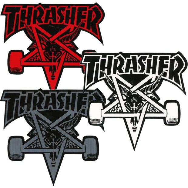 Thrasher Pentagram Skate Wheels Sticker | 4.5"x4.25" - Headshop.com