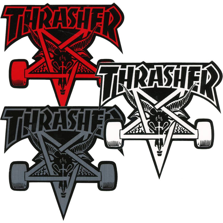 Thrasher Pentagram Skate Wheels Sticker | 4.5"x4.25" - Headshop.com