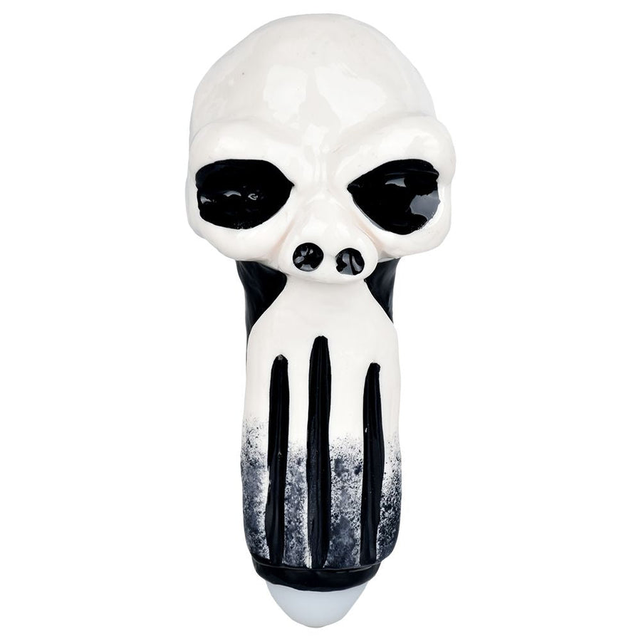 Punishing Skull Enamel on Glass Hand Pipe - 5.25" - Headshop.com