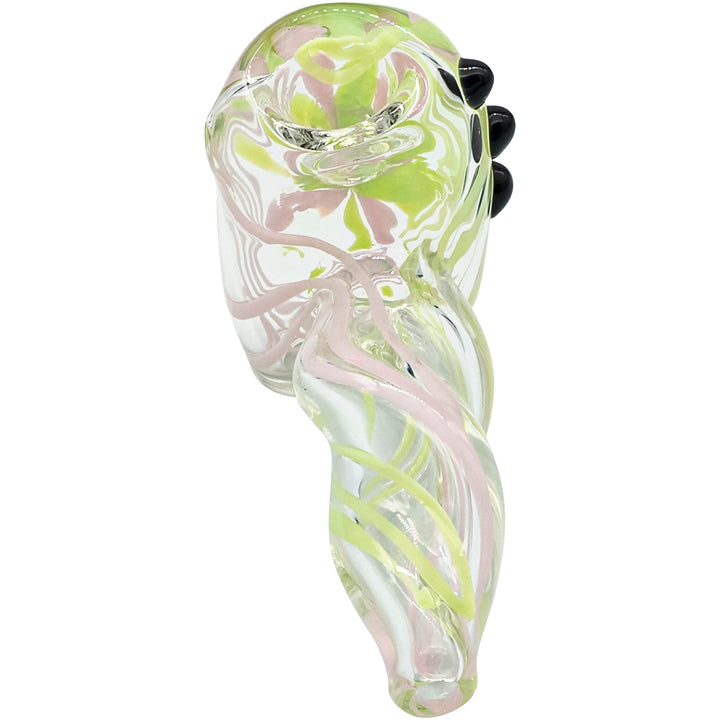 LA Pipes Green Slyme and Bubble Gum Twist Hammer Pipe - Headshop.com