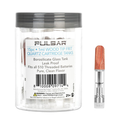 Pulsar Wood Tip Quartz Frit Cartridge Tanks - Headshop.com