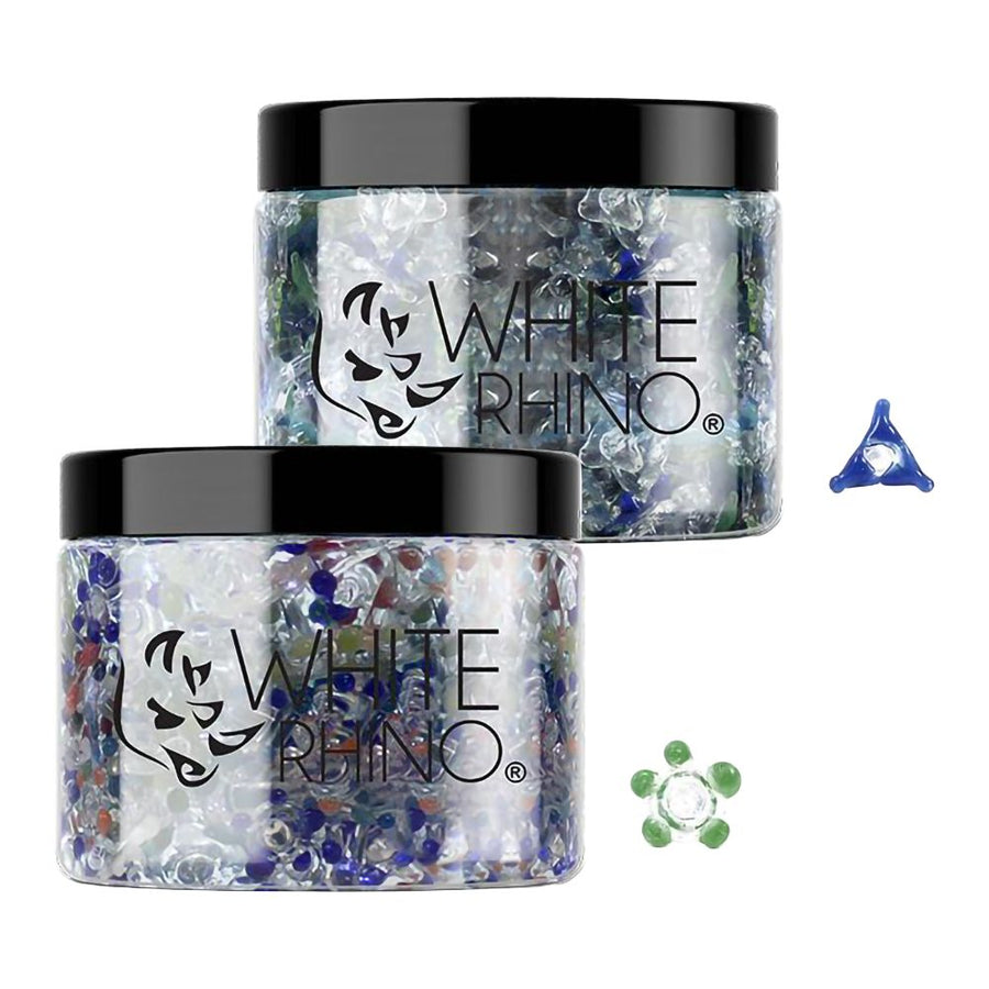 White Rhino Glass Screen | Assorted Colors | 400ct Jar - Headshop.com