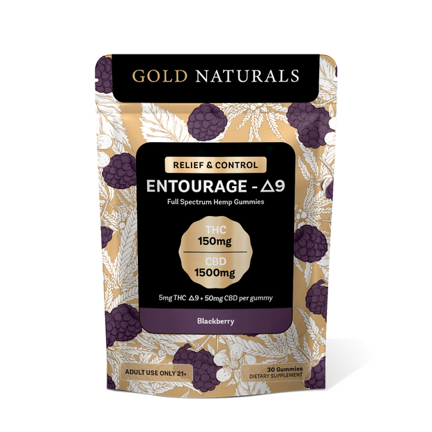 Gold Naturals 5 mg Entourage Δ9 Gummy - Headshop.com