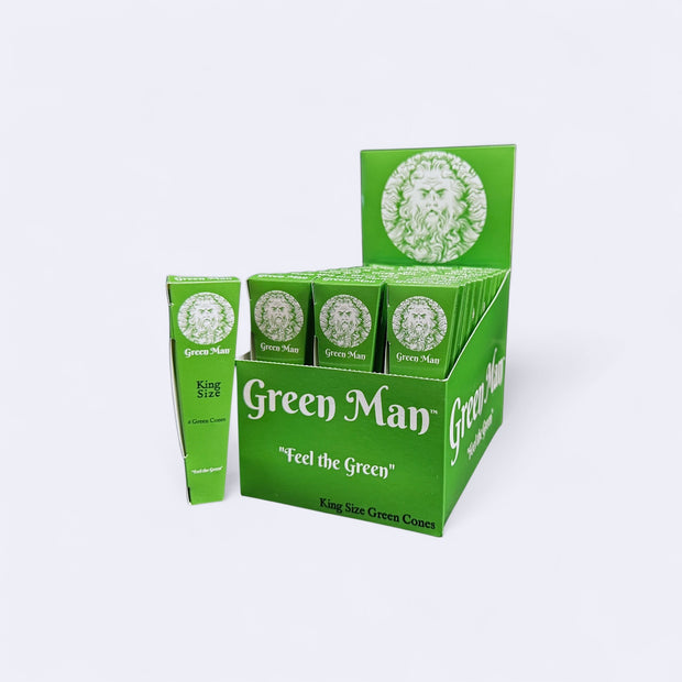 Green Man Green Rice Paper Cones Box - Headshop.com