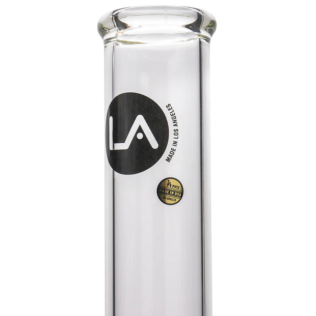 LA Pipes Thick Glass Straight Showerhead Perc Bong - Headshop.com
