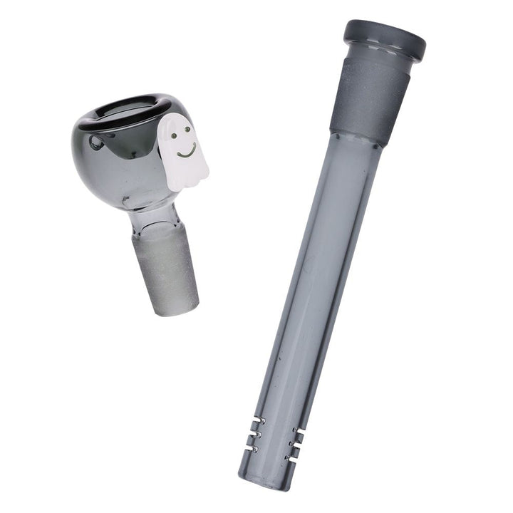 Pulsar Happy Ghost Glass Water Pipe - 10" / 14mm F