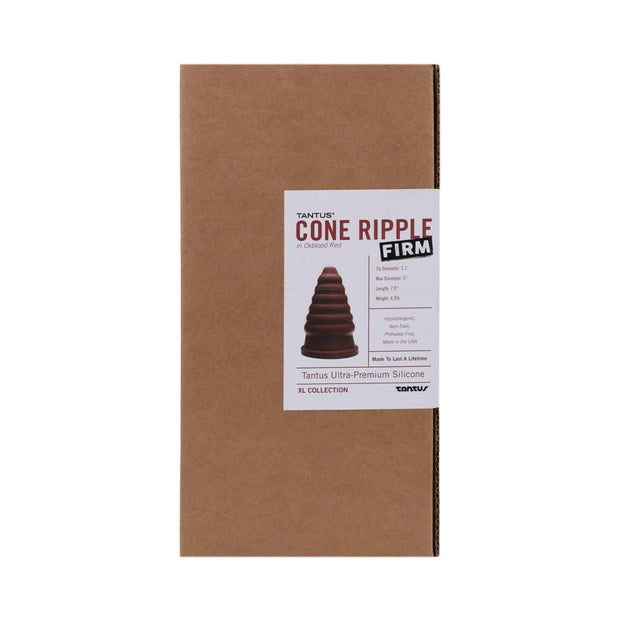 Tantus Cone Ripple Firm Dildo Garnet (Box) - Headshop.com