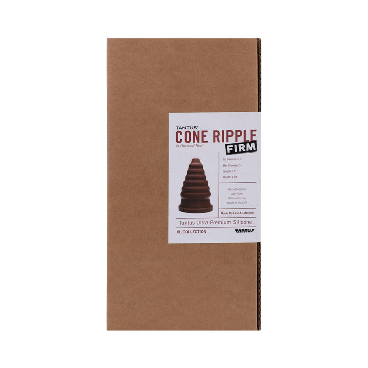 Tantus Cone Ripple Firm Dildo Garnet (Box) - Headshop.com