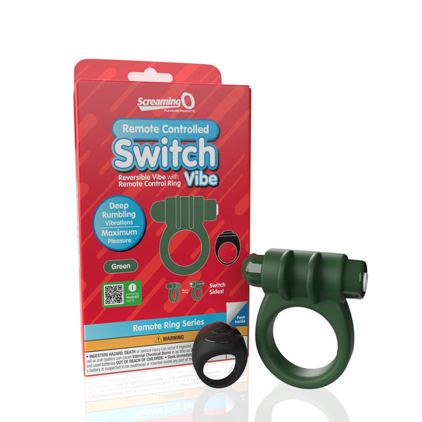 Screaming O Remote Controlled Switch Vibrating Ring Green Screaming O Remote Controlled Switch Vibrating Ring Green