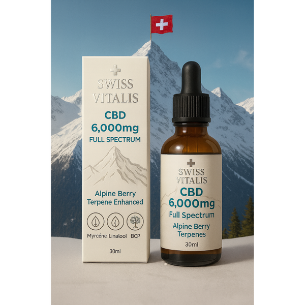 Swiss Vitalis CBD 6000mg – Full Spectrum Alpine Terpenes Swiss Vitalis CBD 6000mg – Full Spectrum Alpine Terpenes