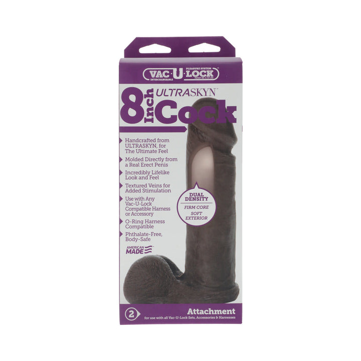 Vac-U-Lock - 8-Inch ULTRASKYN Cock Black - Headshop.com
