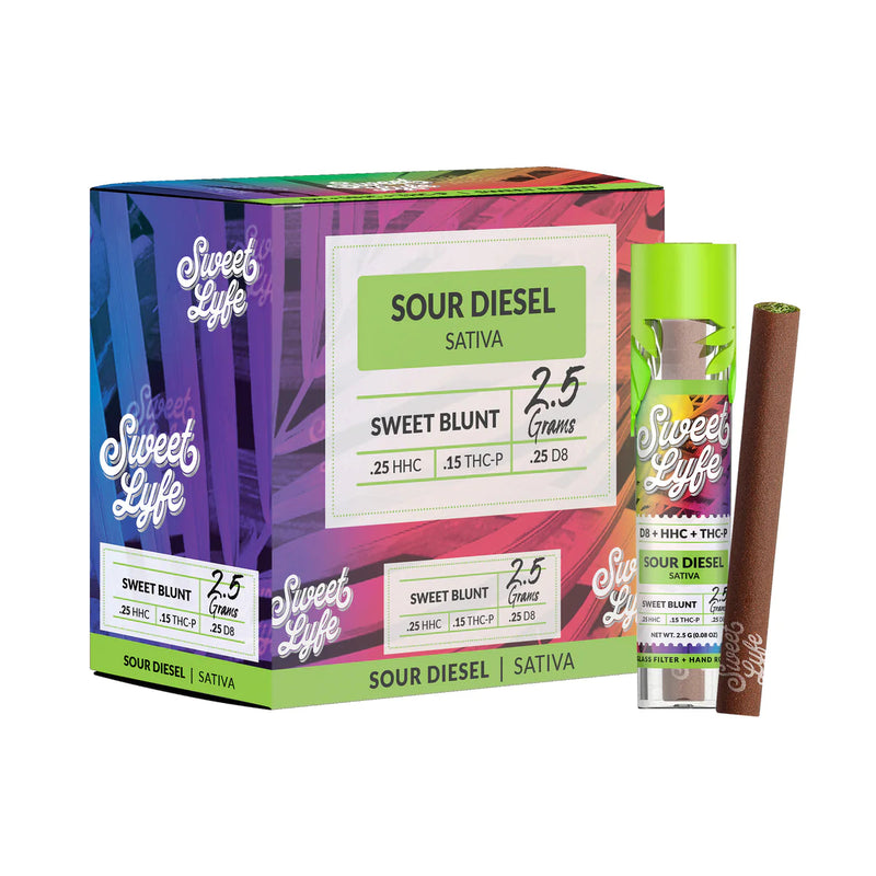 Sweet Blunt D8, HHC, THC-P - Sour Diesel (Sativa) - Headshop.com