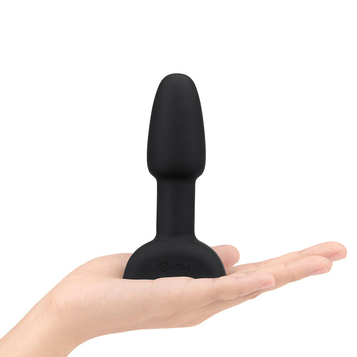 b-Vibe Rimming Petite Rotating and Vibrating Remote Control Plug Black - Headshop.com
