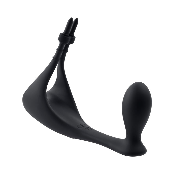 Gender X Back It Up Rechargeable Lasso C-Ring and Plug with Remote Silicone Black - Headshop.com
