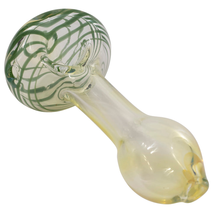 LA Pipes Spiral-Head Color Changing Glass Spoon Pipe - Headshop.com