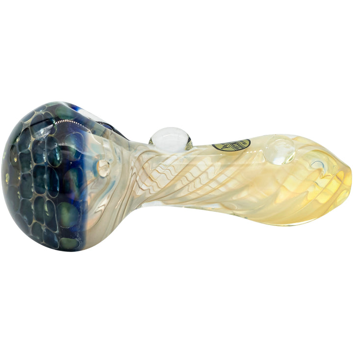 LA Pipes "The Hive" Honeycomb Color Changing Glass Pipe - Headshop.com