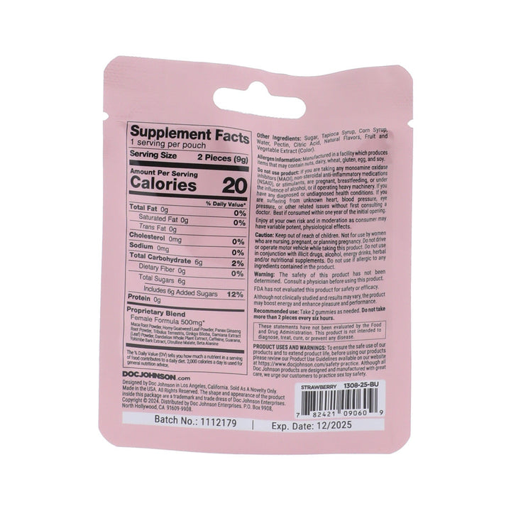 Spanish Fly Female Sensual Gummies Strawberry 2-Pack 12-Piece Display - Headshop.com