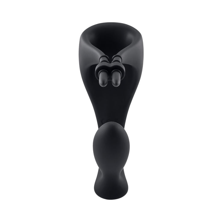 Gender X Back It Up Rechargeable Lasso C-Ring and Plug with Remote Silicone Black - Headshop.com