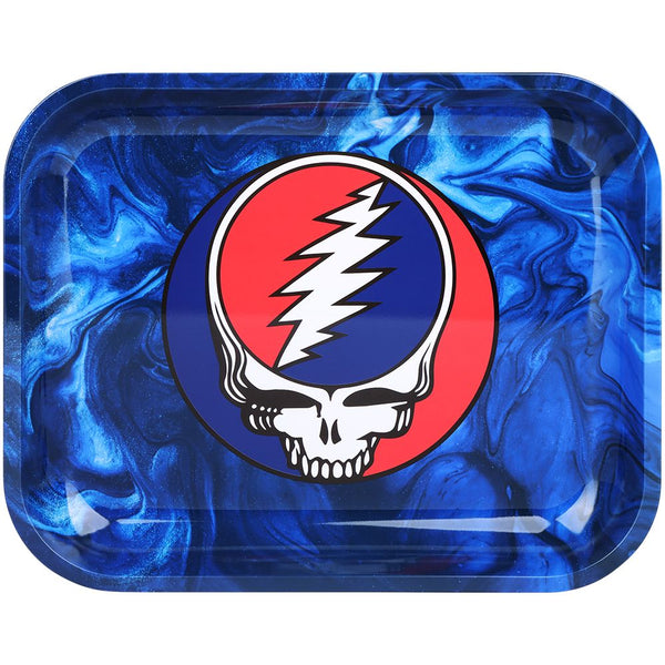 Grateful Dead x Pulsar Large Metal Rolling Tray - Steal Your Face Swirls / 13"x11" Grateful Dead x Pulsar Large Metal Rolling Tray - Steal Your Face Swirls / 13"x11"