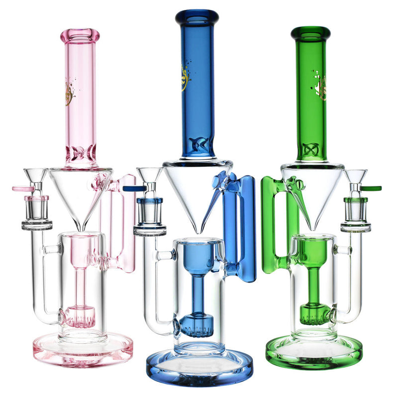 Pulsar Tube Gravity Recycler Water Pipe - 13.25"/14mm F/Colors Vary - Headshop.com