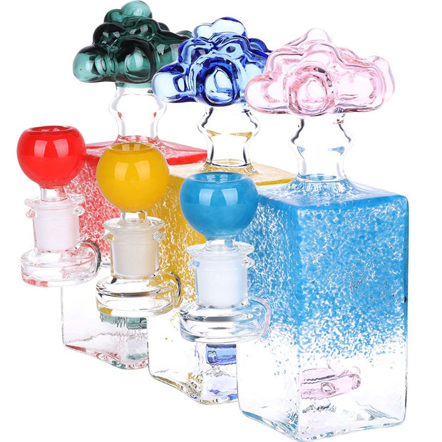 Pulsar Cloudy Sprinkles Glass Water Pipe - 6.75" / 14mm F / Colors Vary - Headshop.com