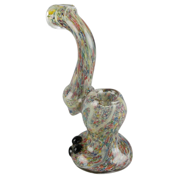 Rainbow Speckled Glass Bubbler Pipe Rainbow Speckled Glass Bubbler Pipe