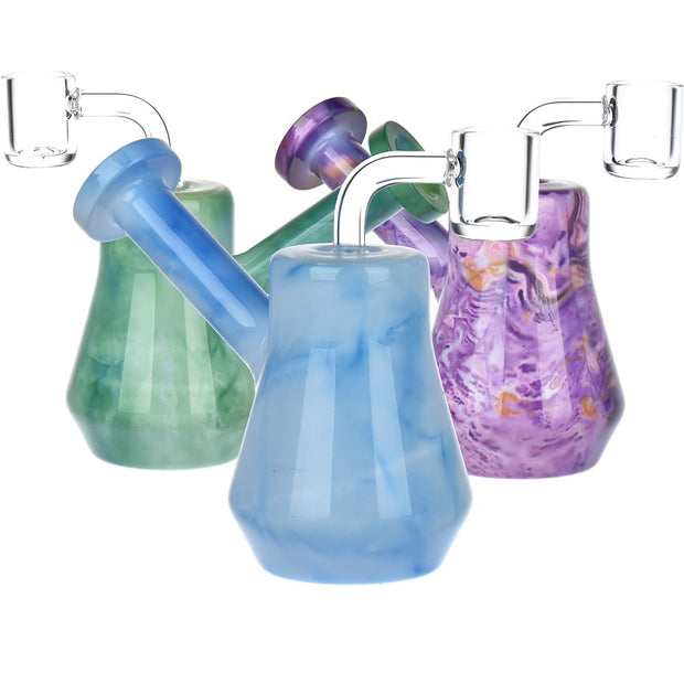 Marbled Mini Glass Dab Rig - 4" / 14mm F / Colors Vary - Headshop.com