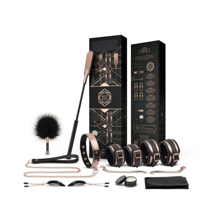 Rosy Gold Nouveau 9-Piece BDSM Set - Headshop.com