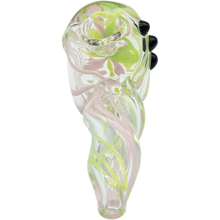 LA Pipes Green Slyme and Bubble Gum Twist Hammer Pipe - Headshop.com