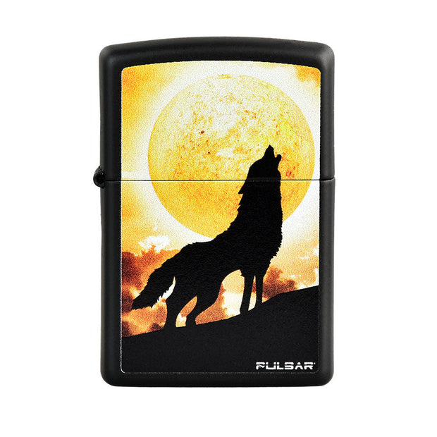 Zippo Lighter - Pulsar Howl at the Clouds - Black Matte - Headshop.com