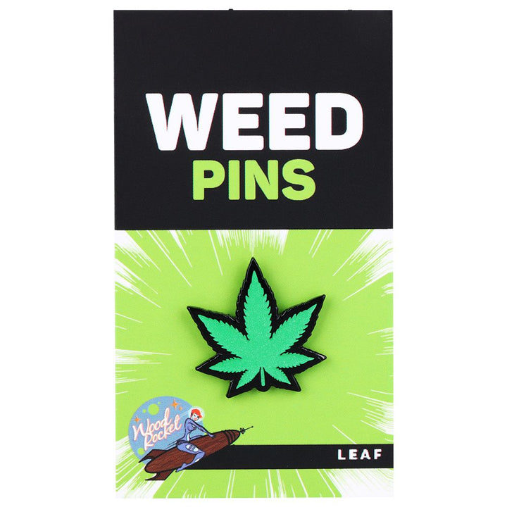 Wood Rocket Hemp Leaf Soft Enamel Lapel Pin - Headshop.com
