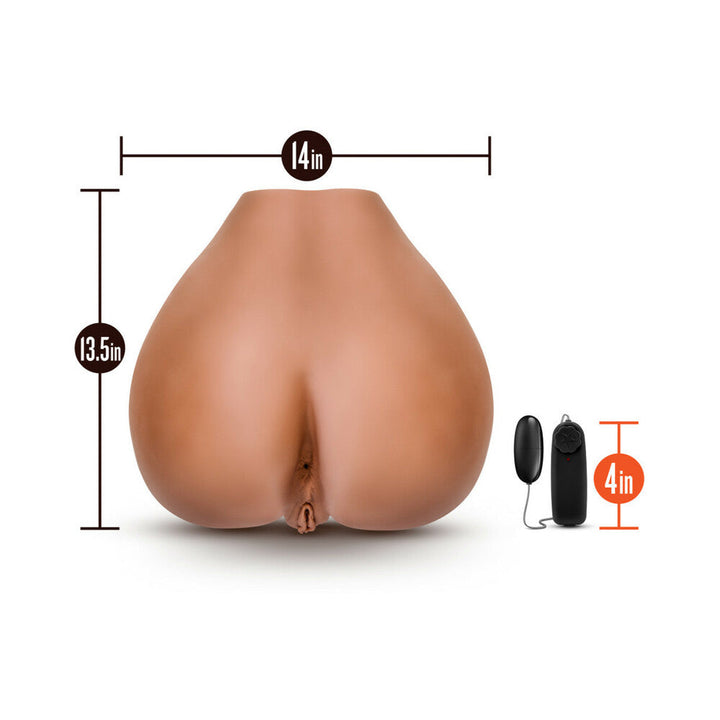 X5 Men Rita Dual Entry Masturbator with Remote-Controlled Bullet Vibrator Tan - Headshop.com