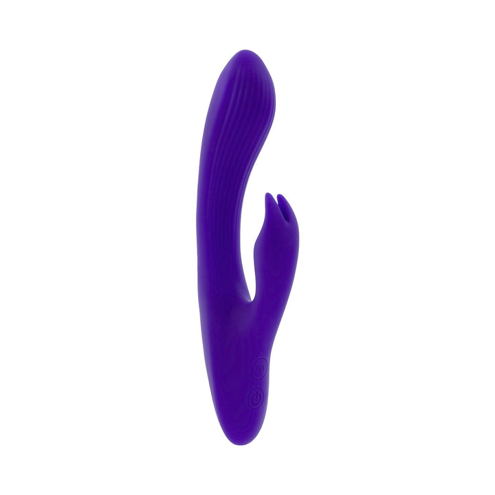 Selopa Poseable Bunny Rechargeable Dual Stimulator Silicone Purple - Headshop.com