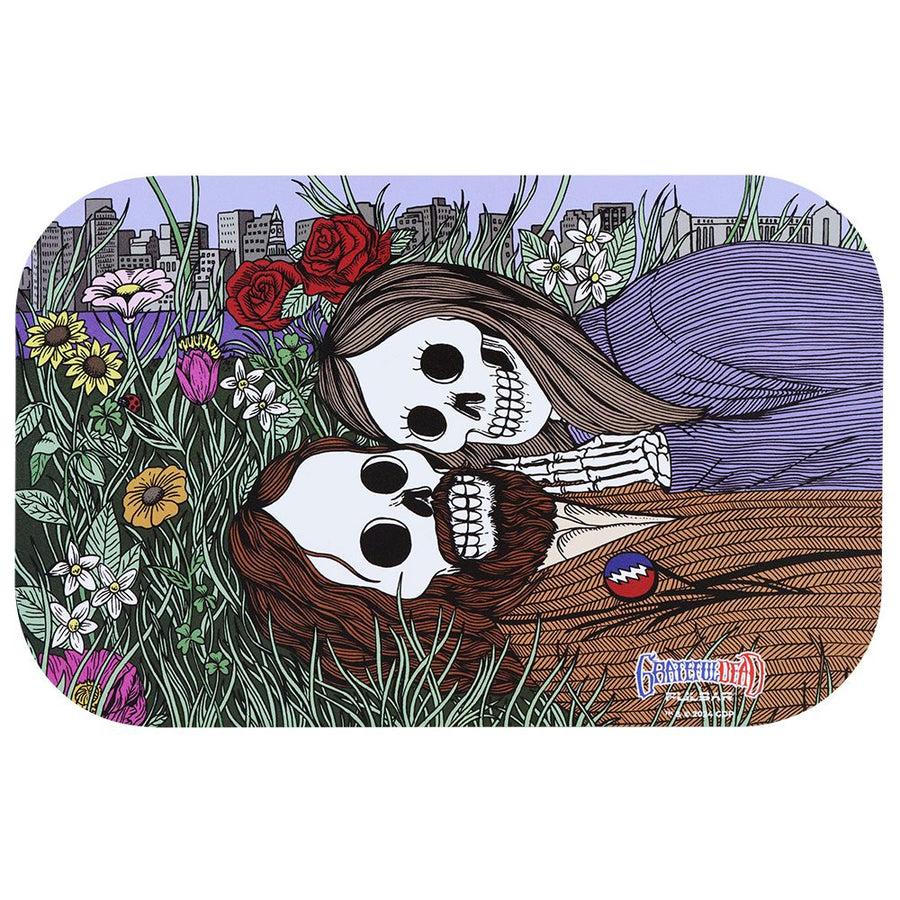 Grateful Dead x Pulsar Magnetic Rolling Tray Lid - Flower Couple / 11" x 7" - Headshop.com