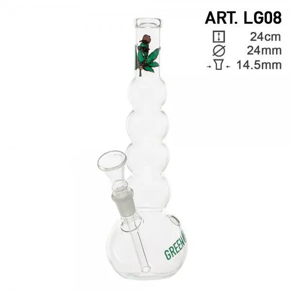 Greenline | 9" Glass Bubble Body Water Pipe - Headshop.com