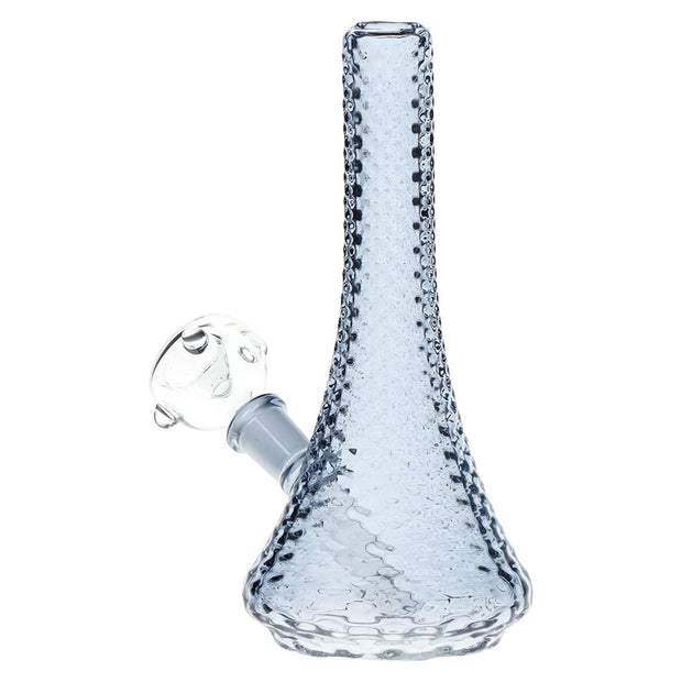 Sleek Art Deco Mini Glass Beaker Water Pipe - 5.5" / 10mm F / Colors Vary - Headshop.com