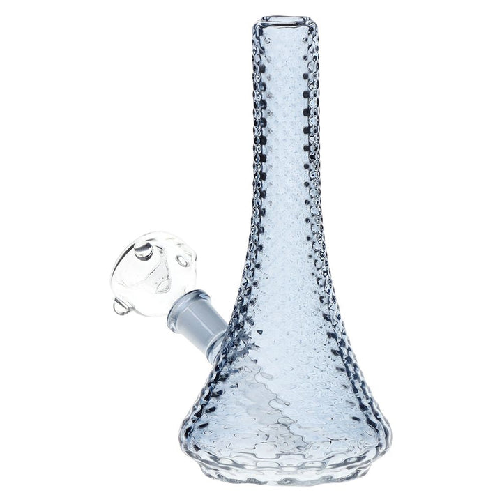 Sleek Art Deco Mini Glass Beaker Water Pipe - 5.5" / 10mm F / Colors Vary - Headshop.com