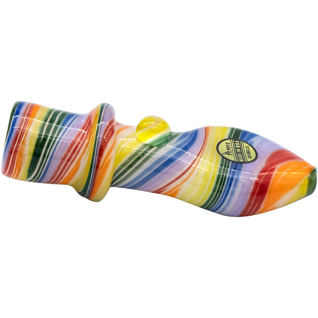 LA Pipes "Rainbow Tornado" Chillum Pipe - Headshop.com