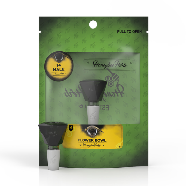 Honeybee Herb Flower Bowls (Green Line) - Headshop.com