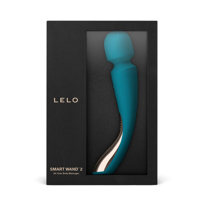 LELO SMART WAND 2 Medium Rechargeable Wand Vibrator Ocean Blue - Headshop.com