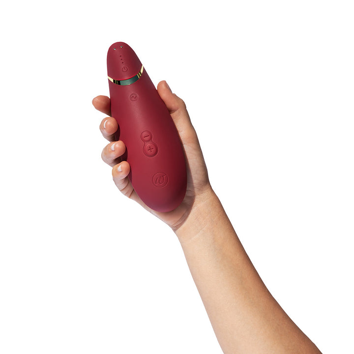 Womanizer Premium 2 Rechargeable Silicone Luxurious Pleasure Air Clitoral Stimulator Bordeaux - Headshop.com
