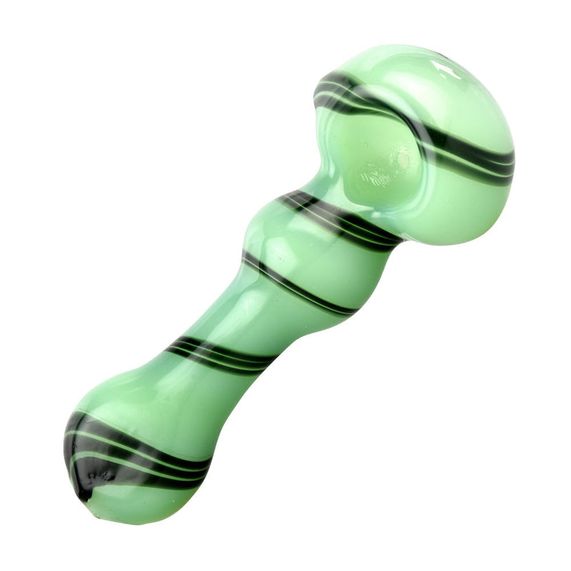 Jade Green Black Swirl Spoon Pipe - Headshop.com
