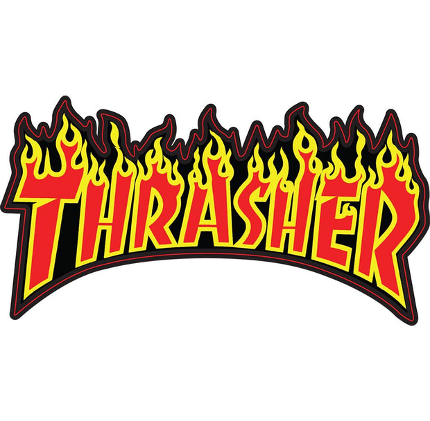 Thrasher Flaming Logo Sticker | 6"x3.25" - Headshop.com