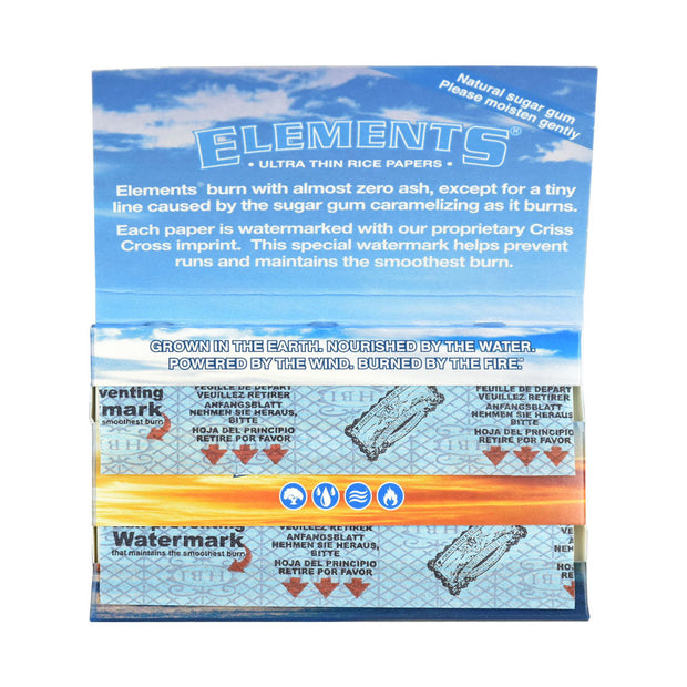 Elements Ultra Thin Rice Rolling Papers - Headshop.com