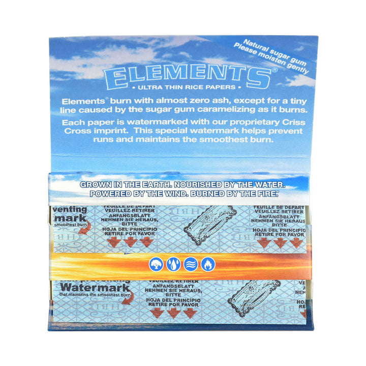 Elements Ultra Thin Rice Rolling Papers - Headshop.com